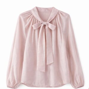 Blusa vaporosa lazo cuello estilo Versalles