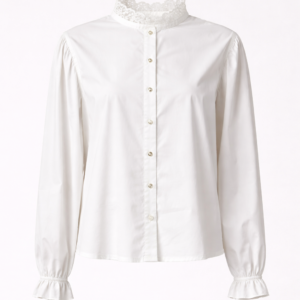 Camisa blanca cuello bordado