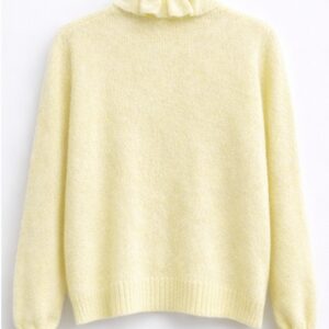 Jersey cuello alto suave amarillo